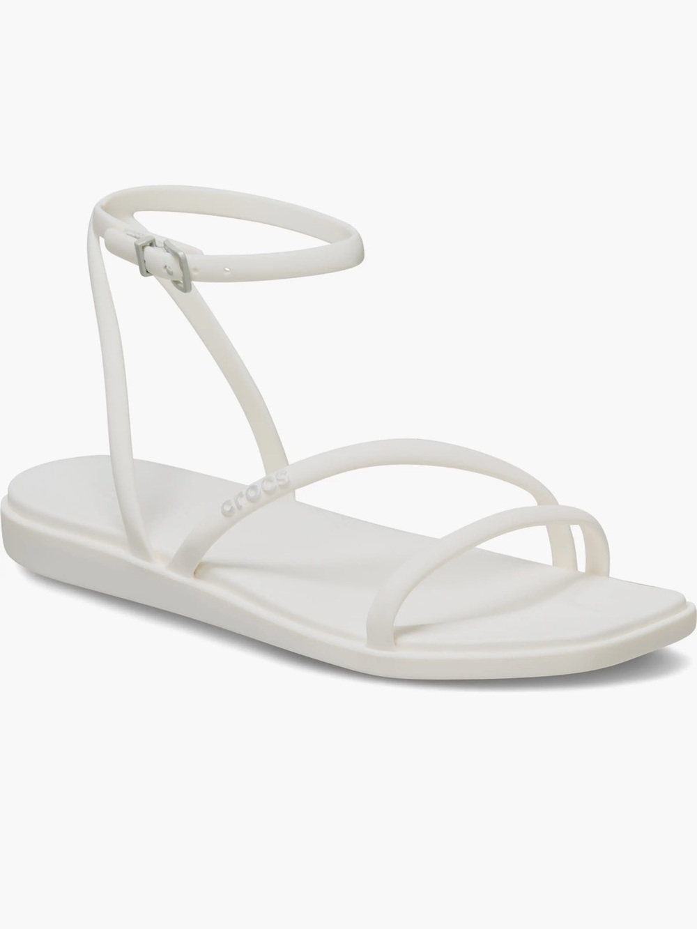 CROCS Women's White Miami Strappy Ankle Sandal